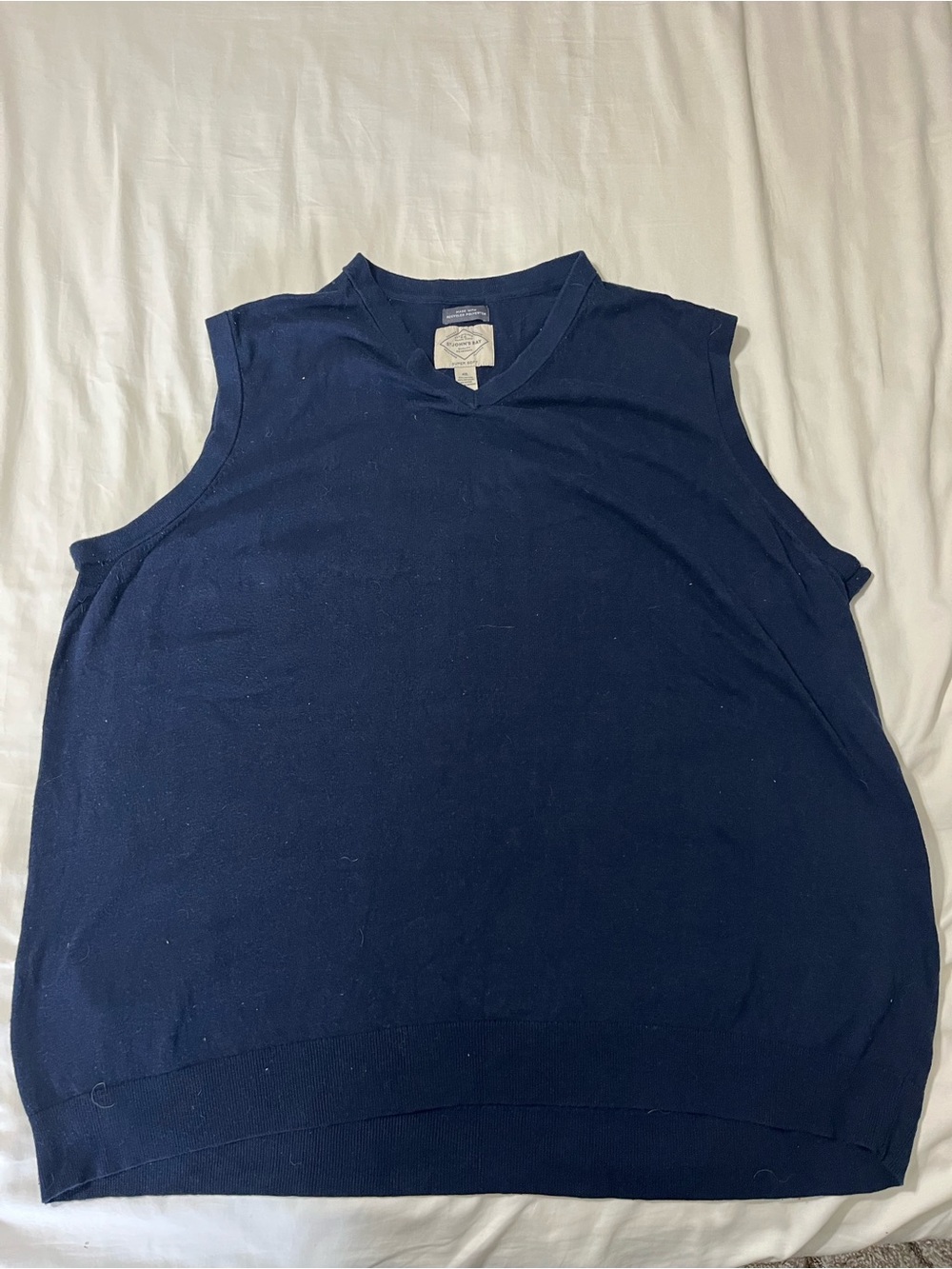 St. John's Bay Navy V‑Neck Sleeveless Knit Vest
